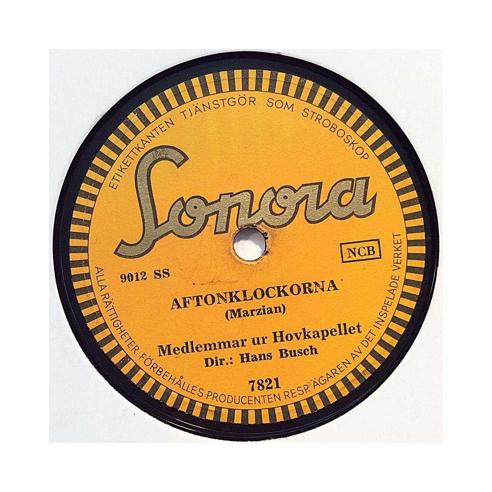 Medlemmar ur Hovkapellet : Aftonklockorna / Spökbrigaden - shellac 78 rpm record