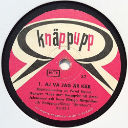 Ramel Povel, Martin Ljung : Aj va jag är kär / Hitta din rätta plats / Ratataa - shellac 78 rpm record