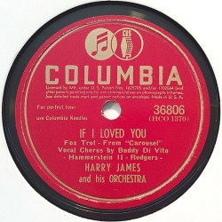 James Harry and his Orchestra : If I loved you / Oh, brother! - stenkaka 78-varvare