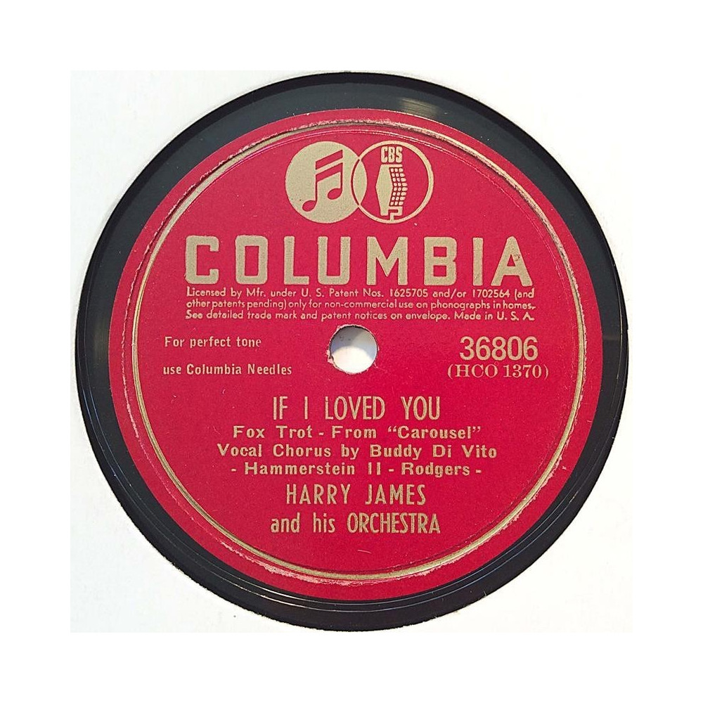 James Harry and his Orchestra : If I loved you / Oh, brother! - stenkaka 78-varvare