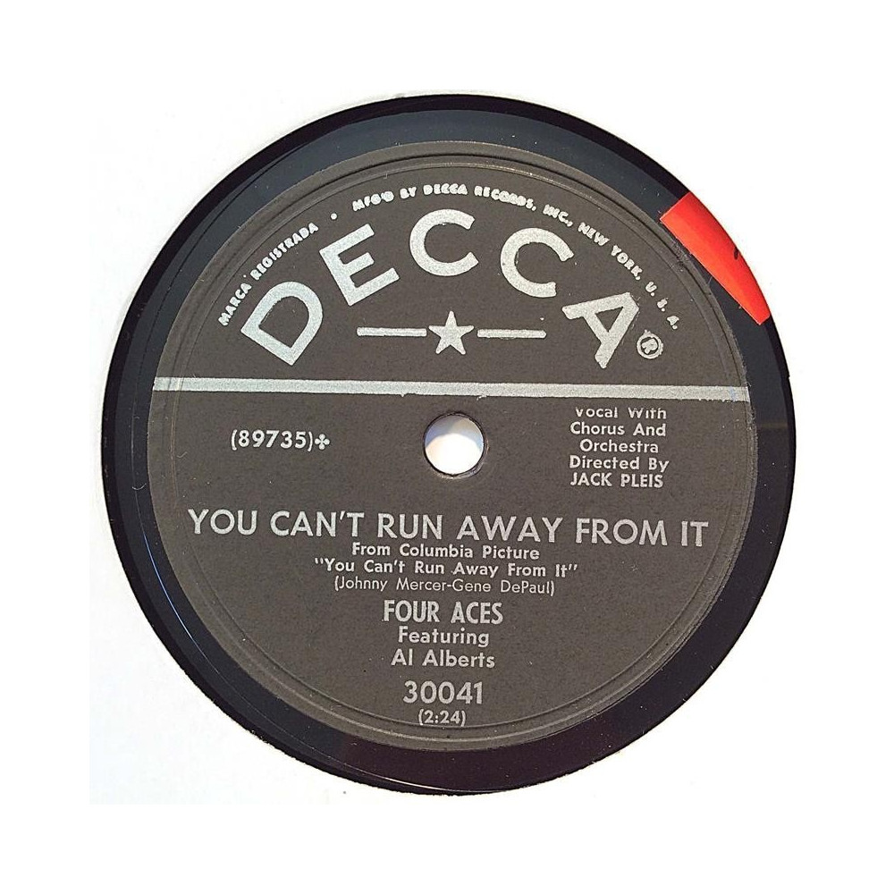 Four Aces : Friendly Persuasion / You can’t run away from it - shellac 78 rpm record