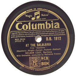 Nelson Eddy : Song of the Volga boatmen / At the balalaika - stenkaka 78-varvare