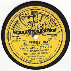 Stevens April : Don’t do it / The sweetest day - shellac 78 rpm record