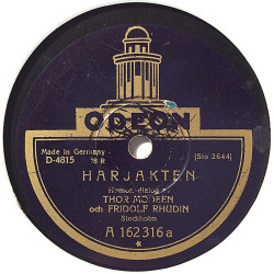 Modeen Thor och Fridolf Rudin : Harjakten / Andjakten - shellac 78 rpm record