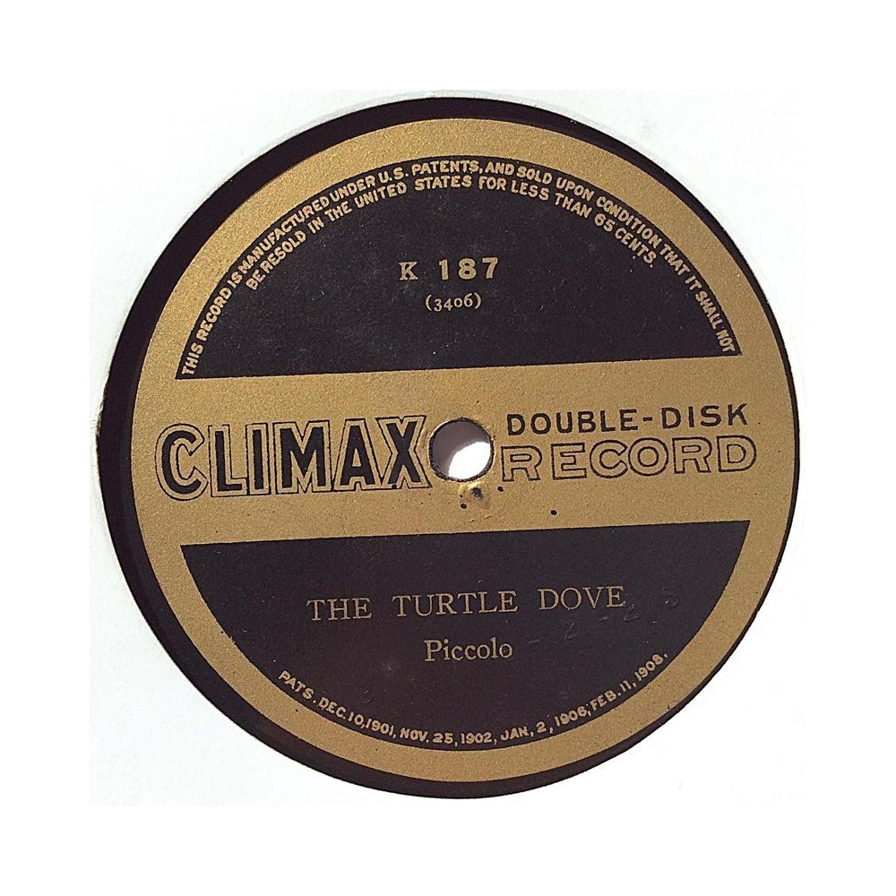 Piccolo : The Turtle Dove / Humming Bird - shellac 78 rpm record