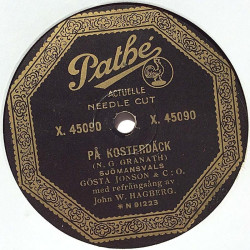 Jonson Gösta & C:O : Roslagens vackraste ros / På kosterdäck - shellac 78 rpm record