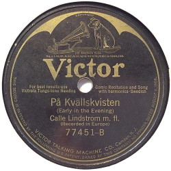 Lindstrom Calle : Ho’ som va’ rädder för karar / På Kvällskvisten - stenkaka 78-varvare