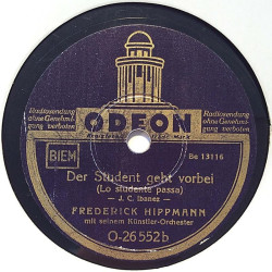 Hippmann Frederick : Spanischer Marsch / Der Student geht vorbei - shellac 78 rpm record