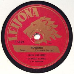 Gutierrez Lucio: Rosario / Sombras nada mas  kansi paperikansi/muovitasku levy VG savikiekko gramofonilevy
