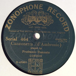 Professor Ranzato London : Cavalleria Rusticana / Canzonetta - shellac 78 rpm record