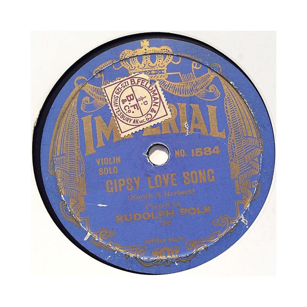 Polk Rudolph : Gipsy love song / June brought the roses - shellac 78 rpm record