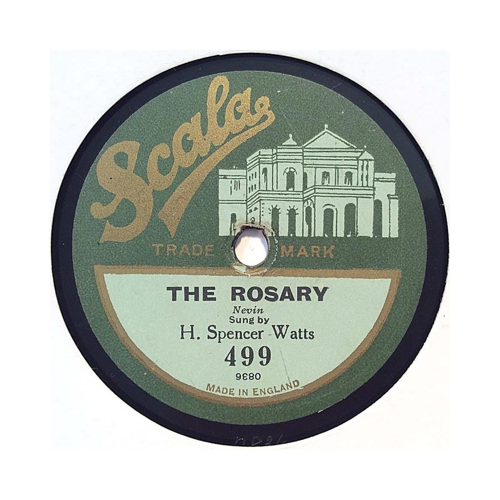 Watts H.Spencer : The Rosary / Nirvana - shellac 78 rpm record