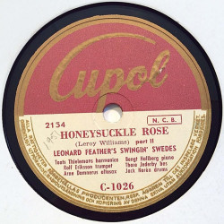 Feather’s Leonard Swingin’ Swedes : Honeysuckle Rose / Honeysuckle Rose part 2 - shellac 78 rpm record