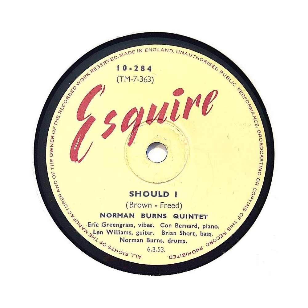 Burns Norman Quintet : Should I / Everything I have is yours - shellac 78 rpm record