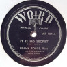 Boggs Frank : It is no secret / Roll, Jordan, Roll - shellac 78 rpm record
