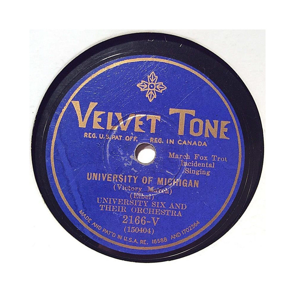 University Six and their Orchestra: University of Michigan / Washington and Lee Swing  kansi paperikansi/muovitasku levy G savik