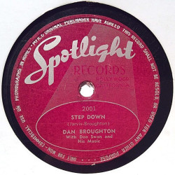Broughton Dan: Step down / Midnight, magical midnight  kansi paperikansi/muovitasku levy G savikiekko gramofonilevy