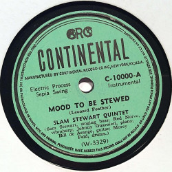 Stewart Slam Quintet : Mood to be stewed / Slammin’ the gate - shellac 78 rpm record