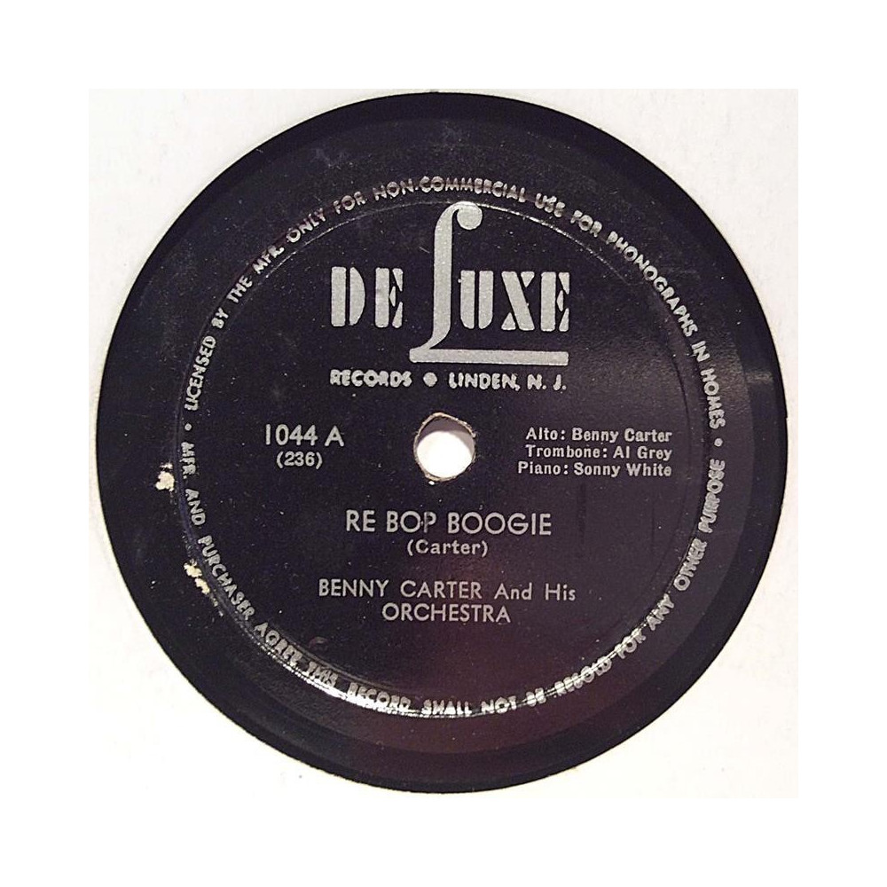 Carter Benny and his Orchestra : Re Bop Boogie / Mexican Hat Dance - shellac 78 rpm record