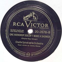Spivak Charlie and his Orchestra : Springtime in charleston / One raindrop doesn’t make a shower - shellac 78 rpm record