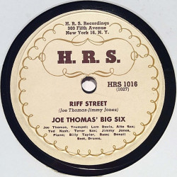 Thomas Joe Big Six : Riff Street / A Touch of Blue - shellac 78 rpm record