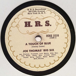 Thomas Joe Big Six : Riff Street / A Touch of Blue - shellac 78 rpm record
