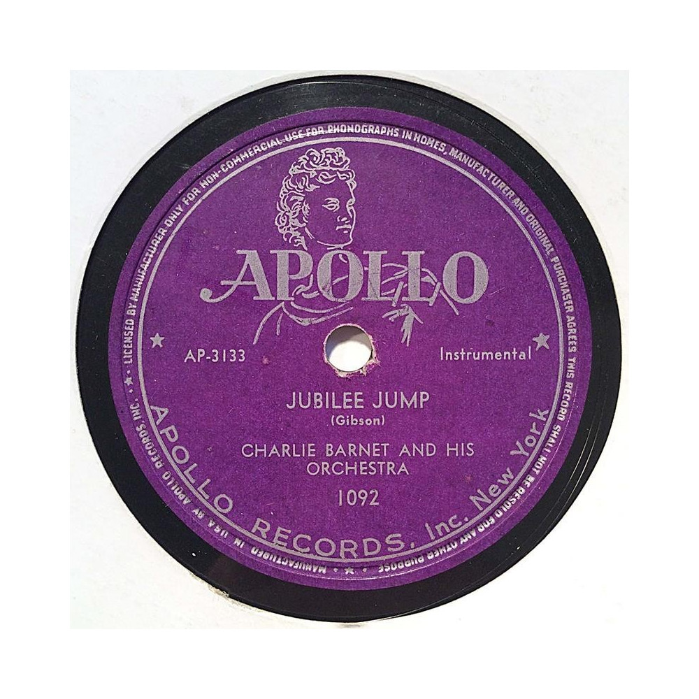 Barnet Charlie and his Orchestra : Jubilee Jump / Deep Purple - shellac 78 rpm record