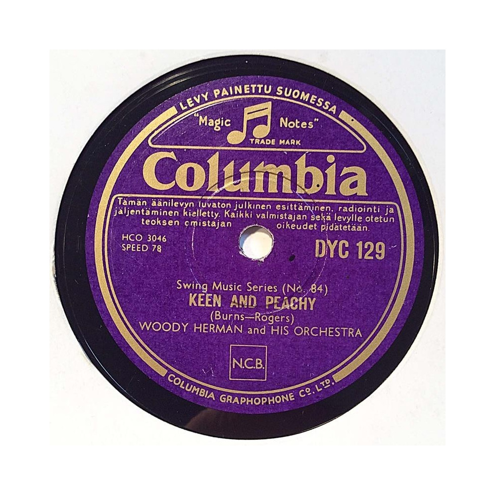 Herman Woody and his Orchestra : Keen and Peachy / Four Brothers - stenkaka 78-varvare