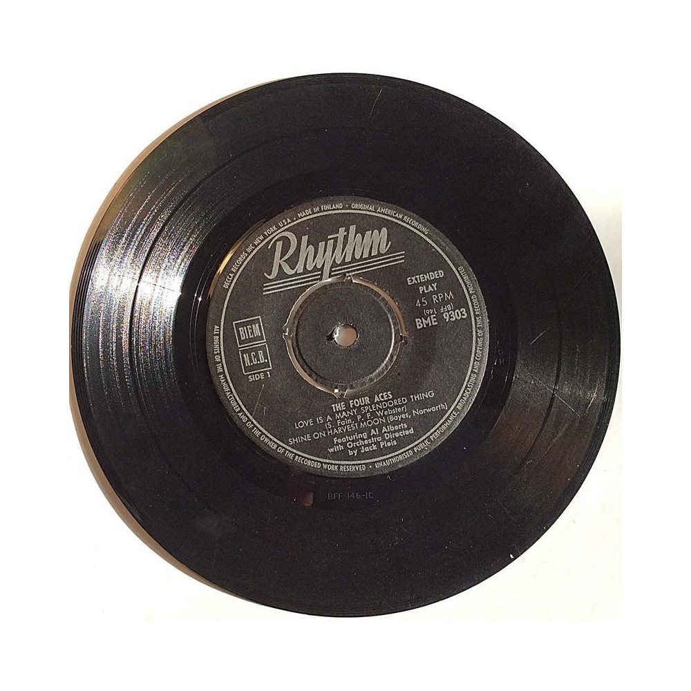 Four Aces : Love is a many splendored thing / Shine on harvest moon - second hand single