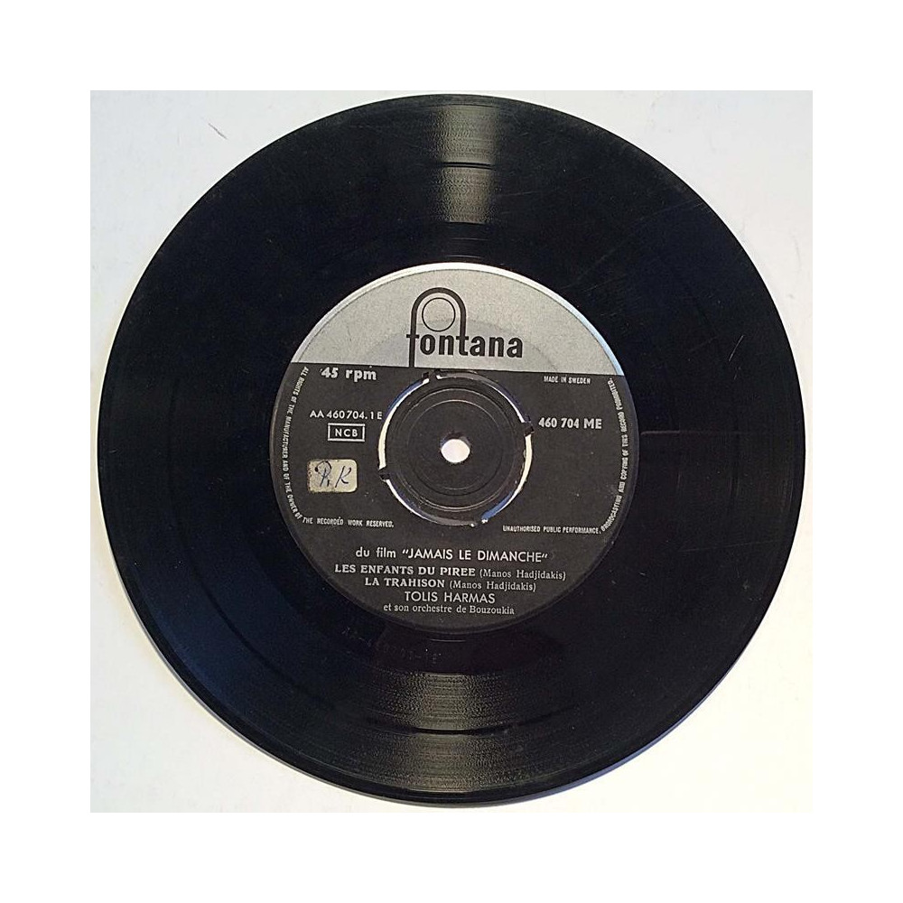 Tolis Harmas : Jamais Le Dimanche EP - second hand single