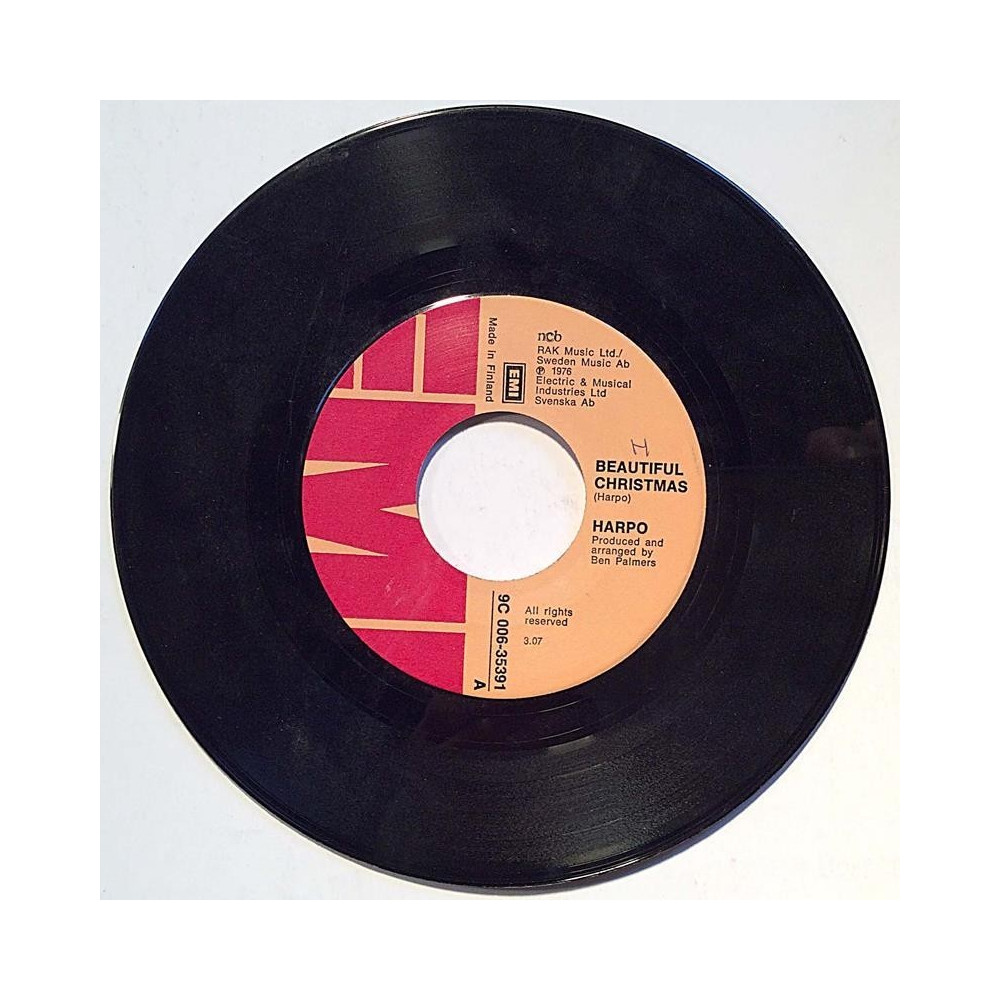 Harpo: Beautiful Christmas / Smile - käytetty vinyylisingle VG+