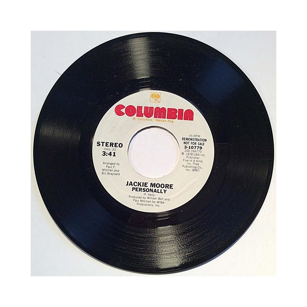 Moore Jackie : Personally stereo / Personally mono - second hand single