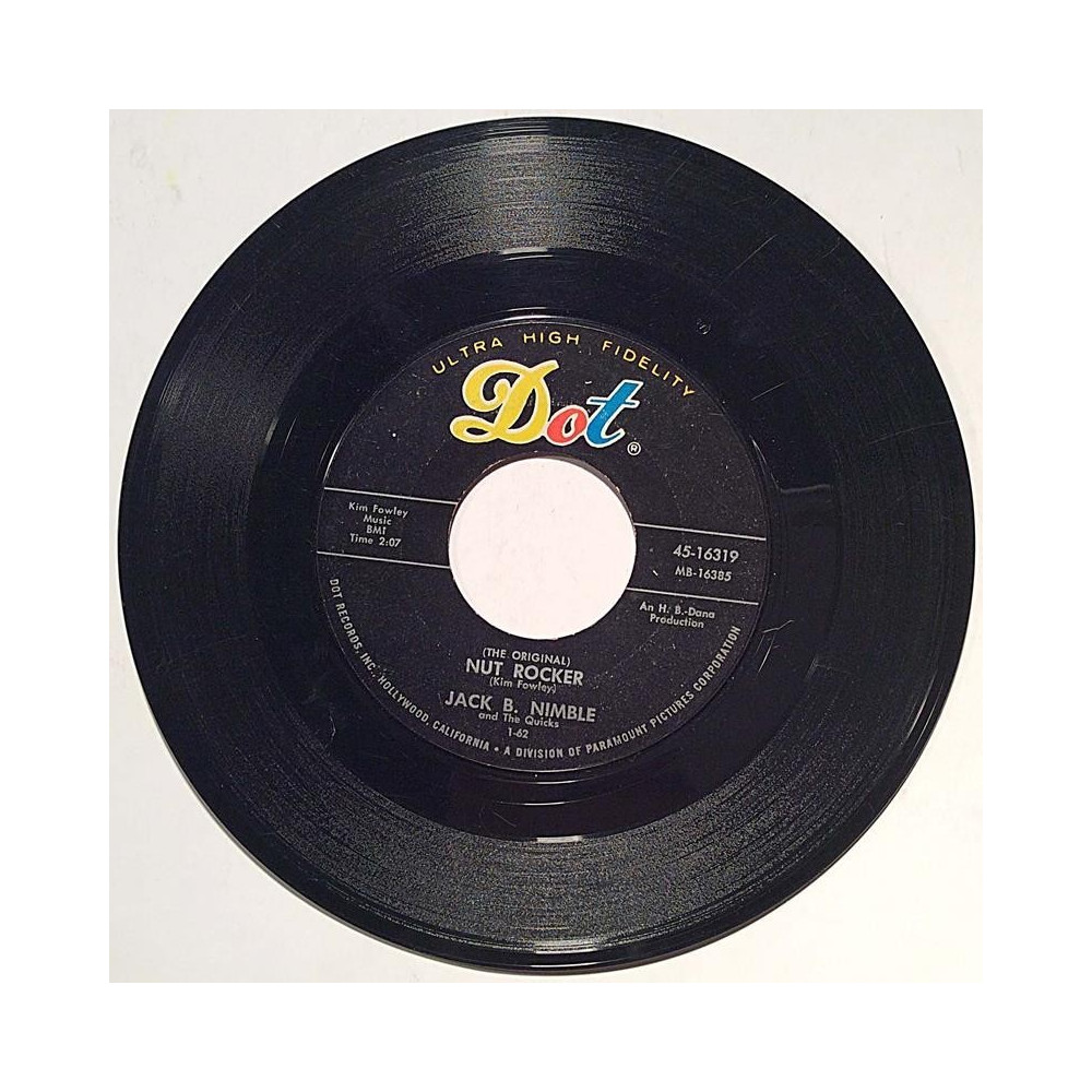 Jack B. Nimble : Nut Rocker / Never on sunday - second hand single