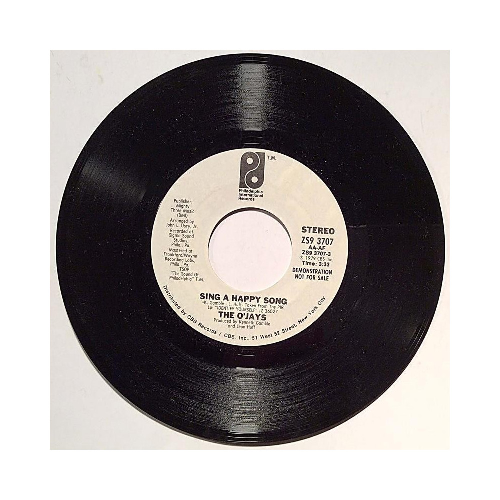 O’Jays : Sing a happy song (demonstration copy) - second hand single