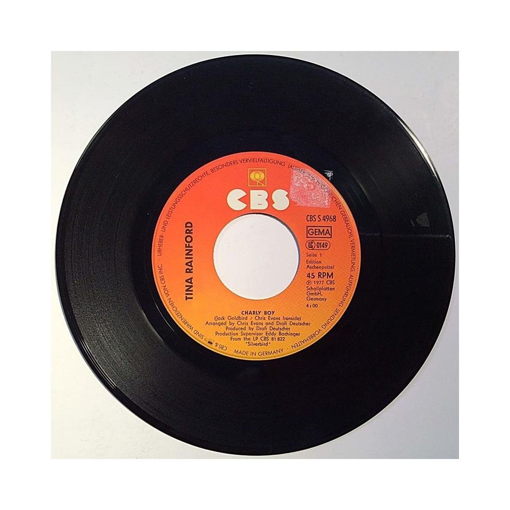 Rainford Tina : Charly boy / Rising dun (Amazing Grace) - second hand single