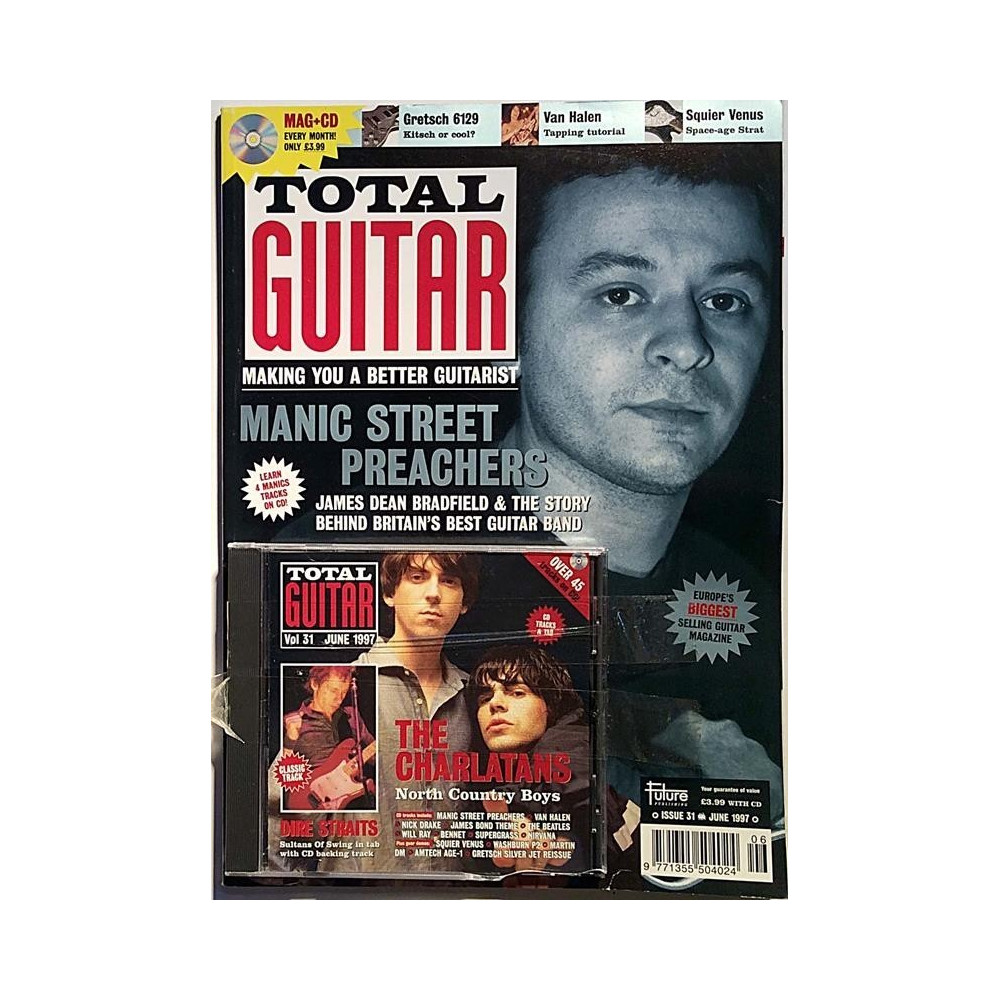 Total Guitar 1997 6 Van Halen,Manic Street Preachers,Dire Straits musiikkilehti