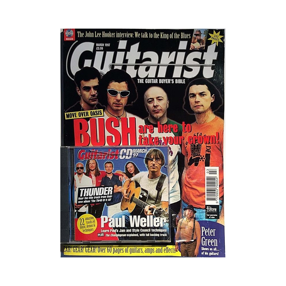 Guitarist 1997 3 Bush,Thunder,Paul Weller musiikkilehti