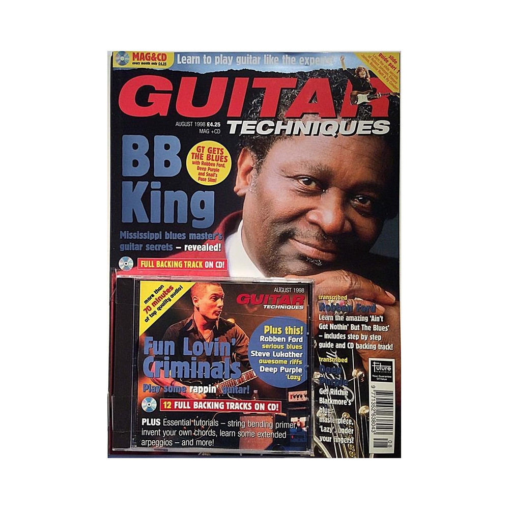Guitar  Techniques 1998 8B.B.King,Fun Lovin’ Criminals,Deep Purple Magazine + CD