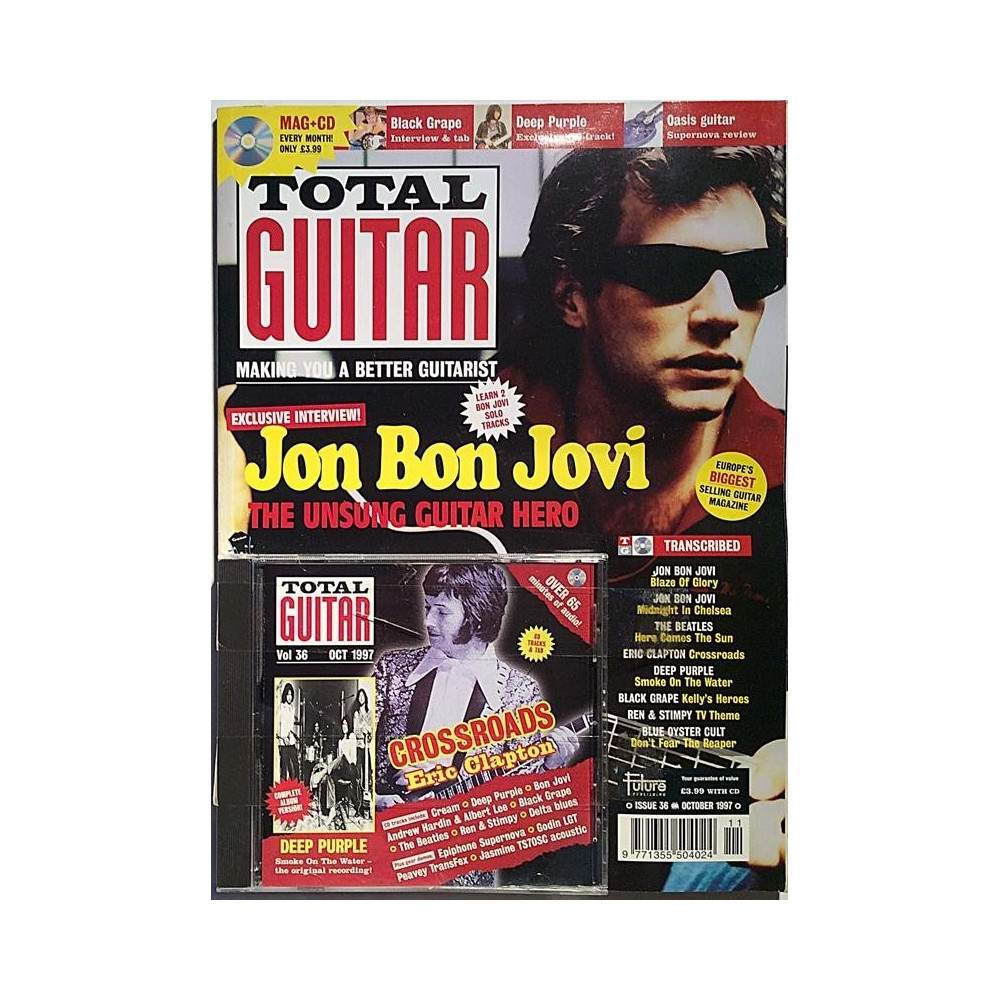 Total Guitar 1997 11 Jon Bon Jovi,Deep Purple,Eric Clapton Magazine + CD