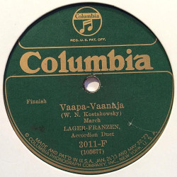 Lager-Franzen : Kulkurin-Masurkka / Vaapa-Vaanaja - shellac 78 rpm record