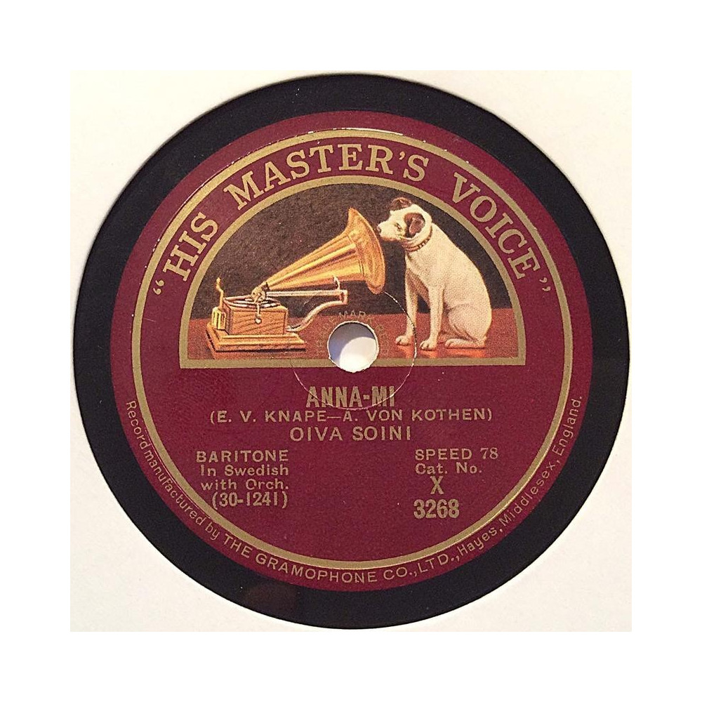 Soini Oiva : Anna-Mi / En barnsaga vid brasan - shellac 78 rpm record