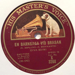 Soini Oiva : Anna-Mi / En barnsaga vid brasan - shellac 78 rpm record