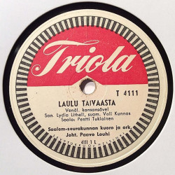 Saalem-seurakunnan kuoro ja ork. : Laulu taivaasta / Jeesuksen armo suuri - stenkaka 78-varvare