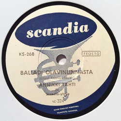 Tähti Anikki : Balladi Olavinlinnasta / Aurinko, tähdet ja kuu - shellac 78 rpm record