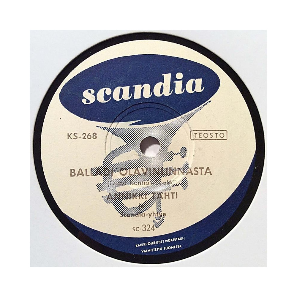 Tähti Anikki : Balladi Olavinlinnasta / Aurinko, tähdet ja kuu - shellac 78 rpm record