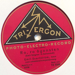 Svartsröm Emil : Båklandets vackra Maja / Ro, ro ögonsten - shellac 78 rpm record