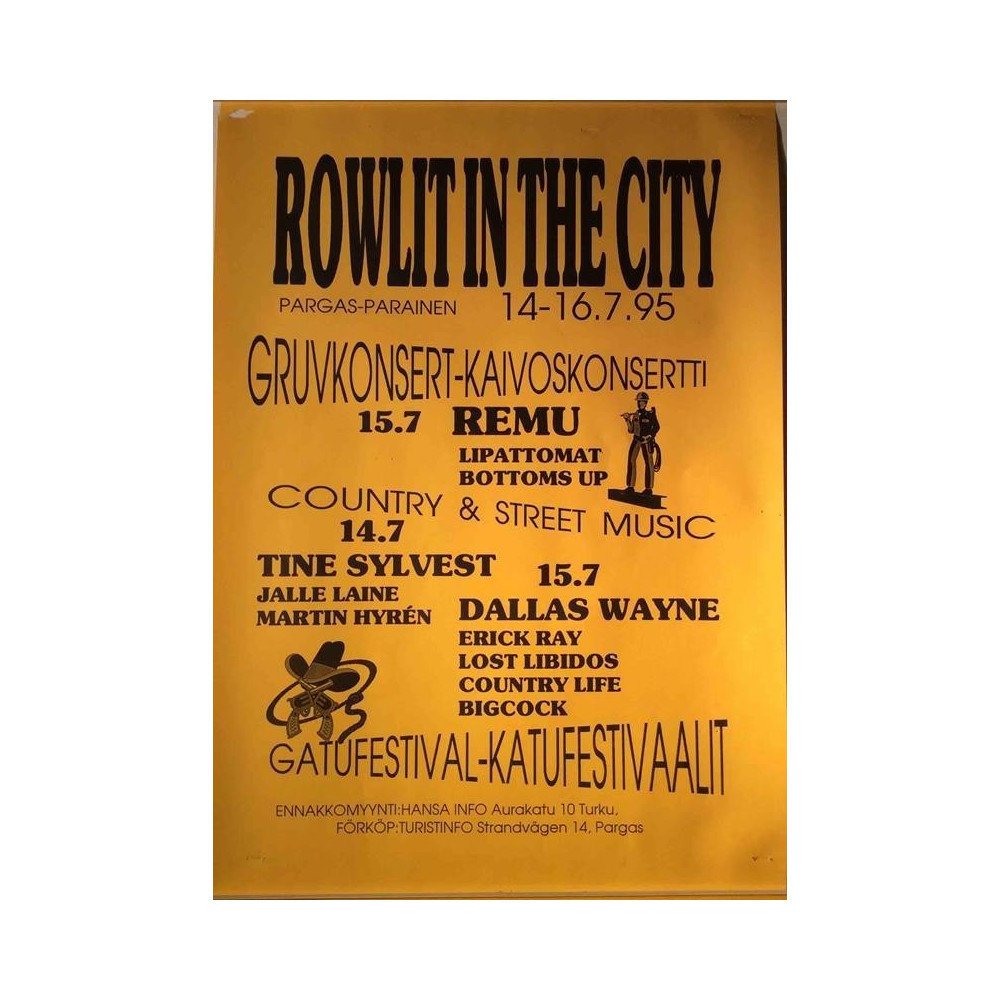 Rowlit in the city : Festivaalijuliste 41cm x 59cm - JULISTE