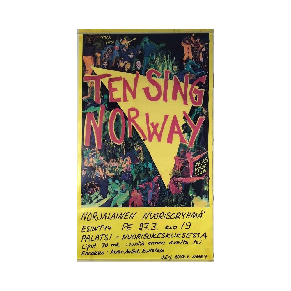 Ten Sing Norway : Tapahtumajuliste 36cm x 65cm - Used Poster
