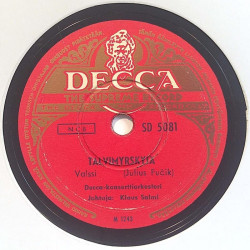 Decca-konserttiorkesteri : Itävallan kyläpääskyset / Talvimyrskyjä - stenkaka 78-varvare