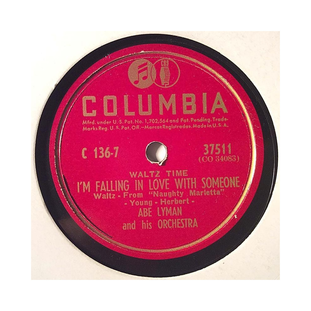 Lyman Abe and his Orchestra : I’m falling in loe with someone / Valse Huguette - stenkaka 78-varvare